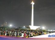 Jakarta ist vom Regen durchnässt, die Bewohner warten immer noch fleißig auf das neue Jahr im Monas-HI