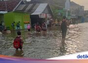 Mehrere Häuser in Demak, Zentral-Java, wurden von Überschwemmungen überschwemmt, die durch den Bruch des Kanaltors verursacht wurden