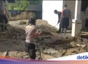 Engagement für die Katastrophenhilfe, Polizei säubert Überschwemmungsschlamm an der Bireun High School