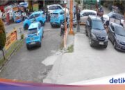 Es stellt sich heraus, dass ein Elektrotaxi ohne Fahrer unterwegs war, als es in ein Restaurant in Tangerang prallte