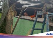 Ihre Häuser wurden durch starken Regen und Wind beschädigt, Bewohner von Bogor flohen