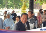 SBY kommt bei TMII an, um an der Hochzeit von Minister Prabowo teilzunehmen