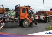 Tronton-Horrorunfall bei Ciputat-Überführung lässt Paar vom Motorrad springen