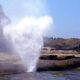 Enjoy the unique natural flutes and natural fountains at Klayar Beach